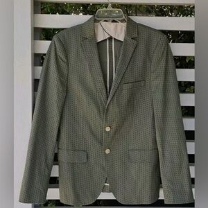 Scotch and Soda Green paisley blazer. Rare and one of a kind!